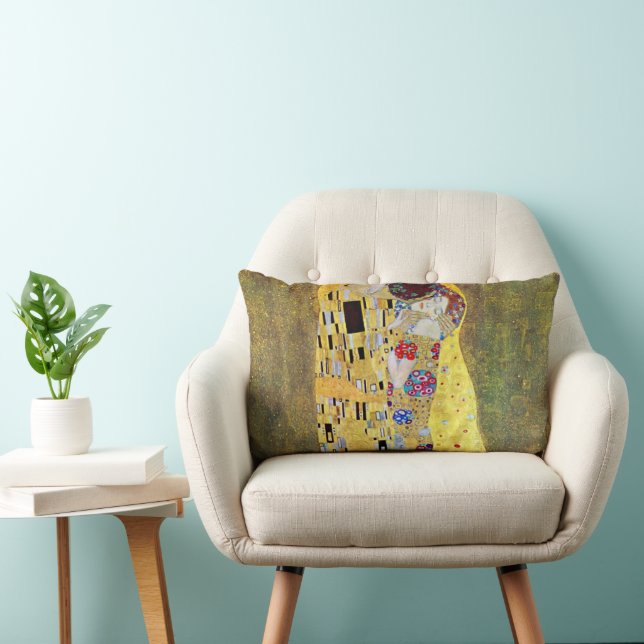 Kyssen (originalt Der Kuss) av Gustav Klimt Lumbarkudde (Stol)