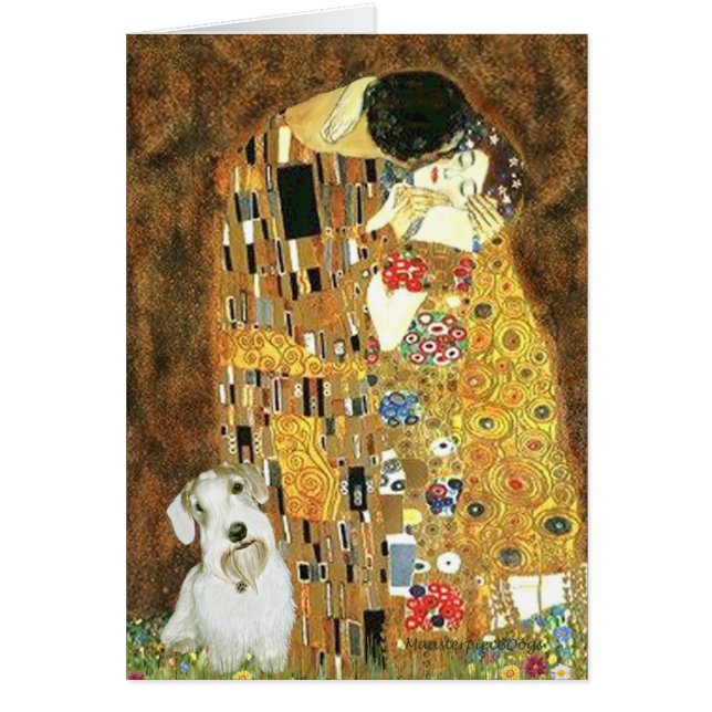 Kyssen - Sealyham Terrier Hälsningskort (Framsidan)