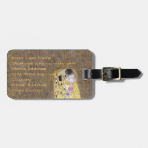 Kyssen vid den Gustav Klimt art nouveau Jugendstil Bagagebricka