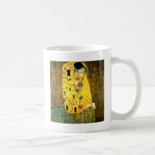 Kyssen vid den Gustav Klimt art nouveau Kaffemugg
