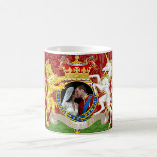 Kyssen Will+Kate bröllop, DIY färg! Kaffemugg