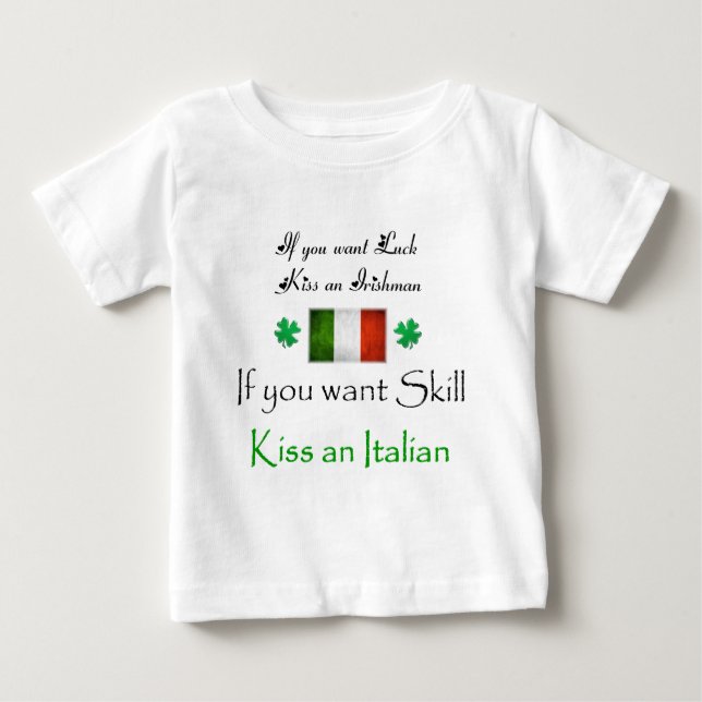 KyssIRLÄNDARE - vs ITALIENARE T Shirt (Framsida)