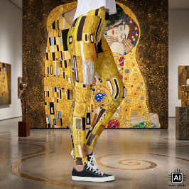 Kyssmönster av Gustav Klimt, Art Nouveau Leggings