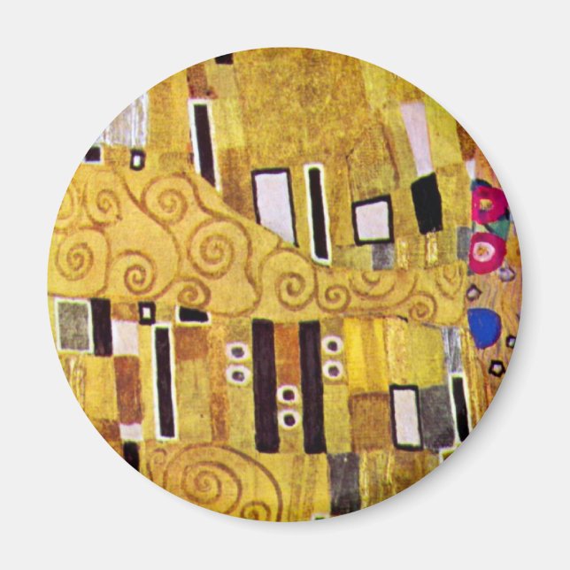 Kyssmönster av Gustav Klimt, Art Nouveau Magnet (Framsidan)