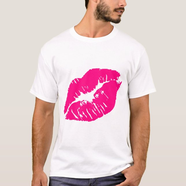 Kyssrosaläppar T Shirt (Framsida)