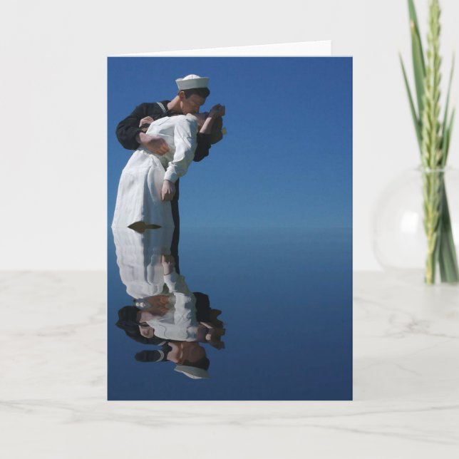 Kyssten från andra världskriget, bröllopsinbjudan inbjudan (Framsida)