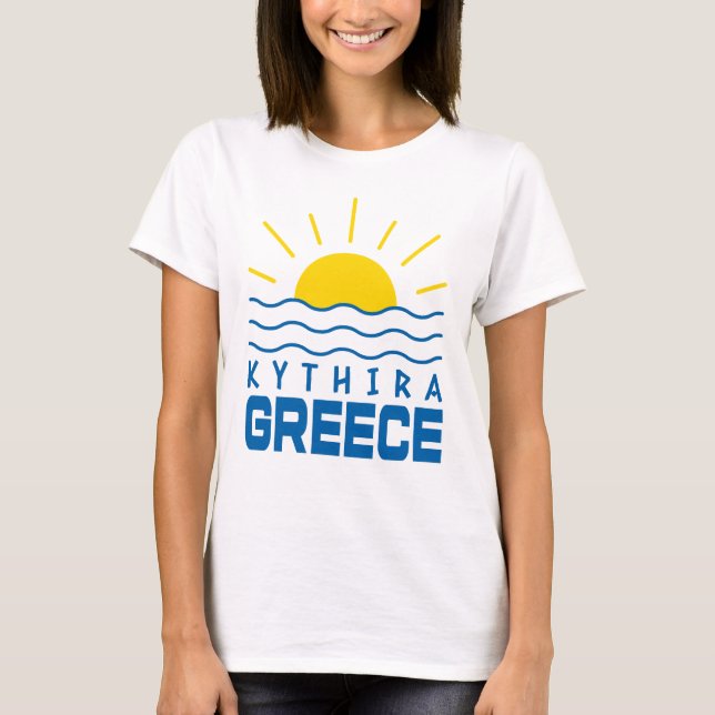 Kythira Greece Sunshine and Sea Vågar Women's T Shirt (Framsida)