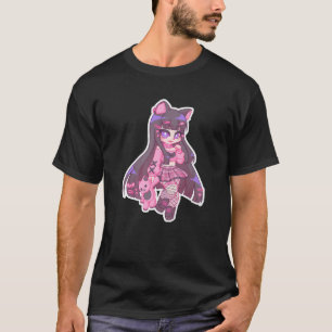 Kyuchandesu Neko Emo Girl Cat Alt Girl Aestthetic T Shirt