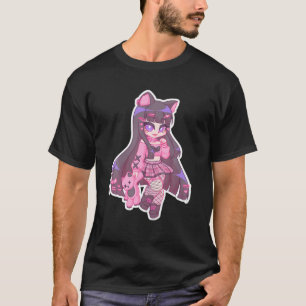 Kyuchandesu Neko Emo Girl Cat Alt Girl Aestthetic T Shirt