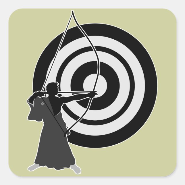 Kyudo3 Fyrkantigt Klistermärke (Framsida)
