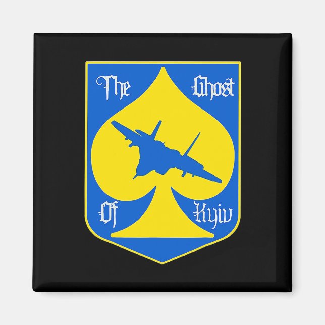 Kyvskys spöke Kiev Ukraina Essflygande pilot  Magnet (Framsidan)