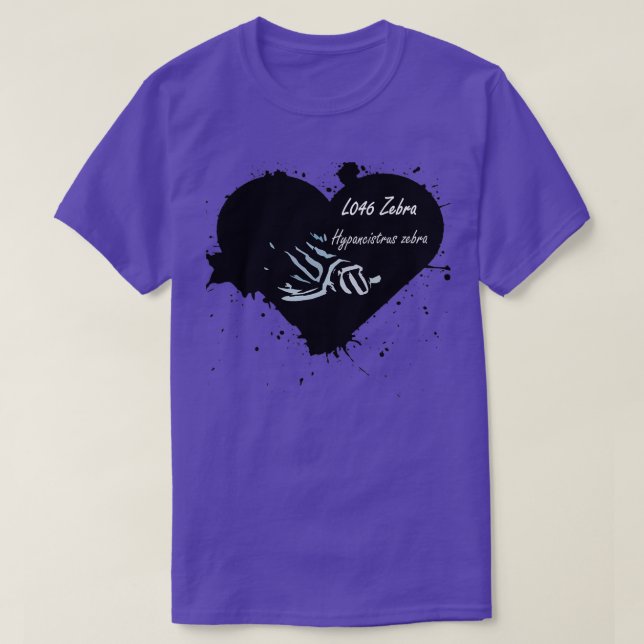 L046 Zebra Pleco Kärlek T Shirt (Design framsida)