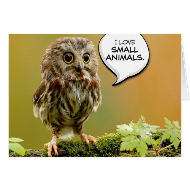 "L5At den tuffa babyugglan" oss göra lunch Hälsningskort (Framsidan Horizontal)