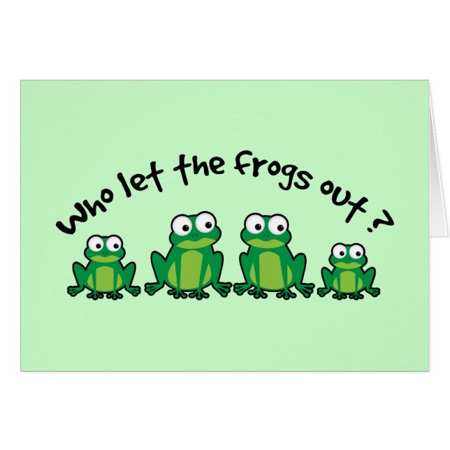 L5At vem grodorna ut? Hälsningskort (Framsidan Horizontal)
