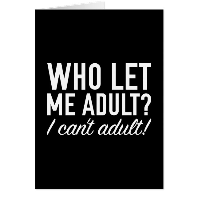 L5At vem mig som var vuxen? Hälsningskort (Framsidan)