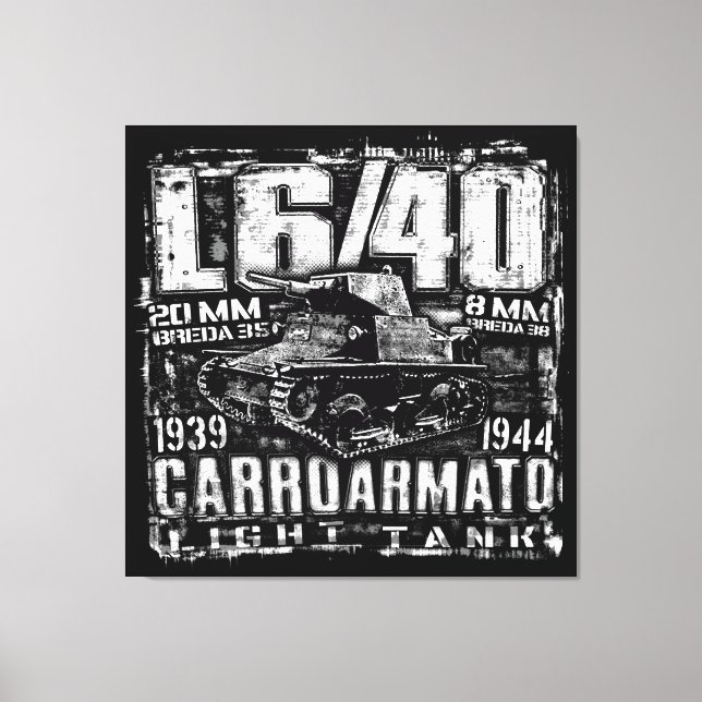L6/40 Italian light tank Canvastryck (Framsida)