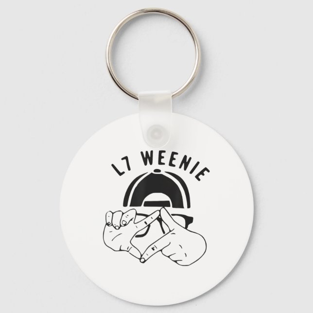 L7 Weenie Funny Youth Kids Boys Baseball_1 Nyckelring (Framsida)