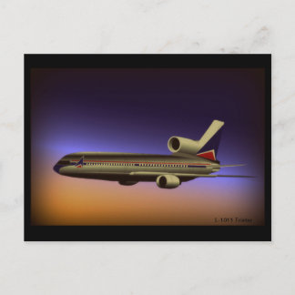 L-1011 Tristar Dusk-flyg Postkort Vykort