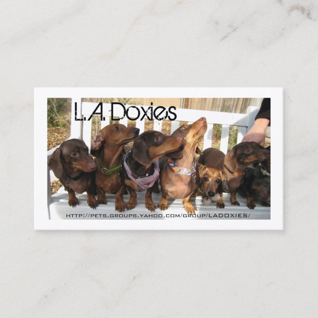 L.A.Doxies [leo+polie] Visitkort (Framsida)