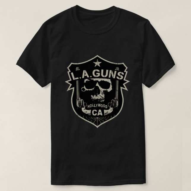 L.A. Guns Hollywood Badge Classic T-Shirt (Design framsida)