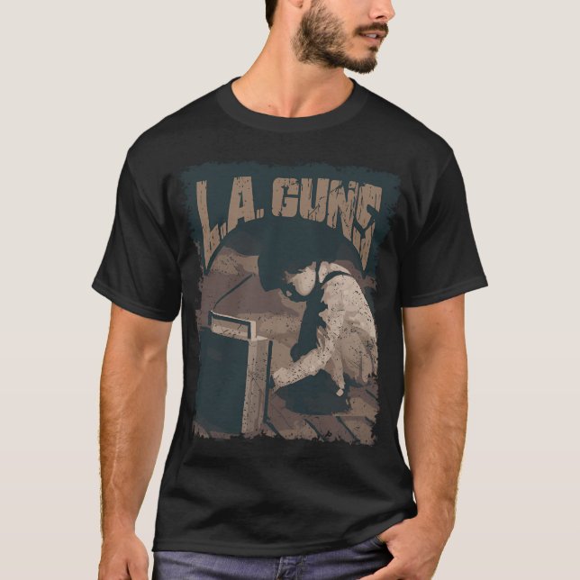 L.A. Guns Vintage Radio T Shirt (Framsida)