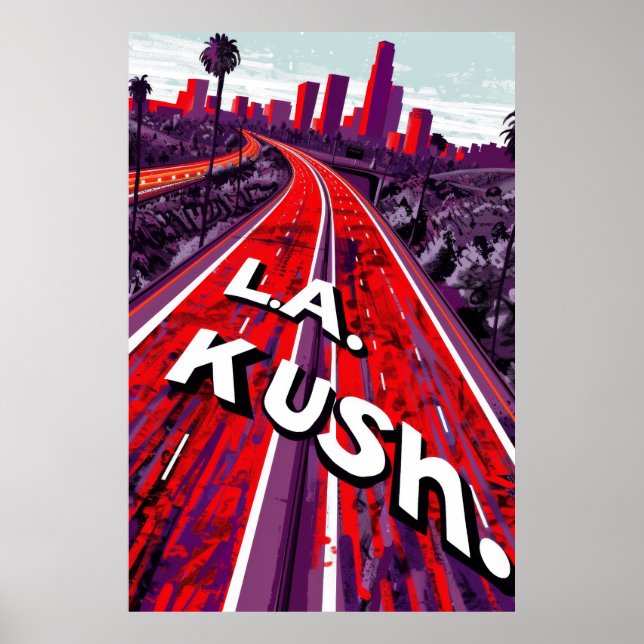 L.A. Kush Highway Sign Poster (Framsidan)