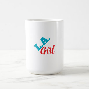 L.A. Tjej Los Angeles Kalifornien Modern Minimalis Kaffemugg