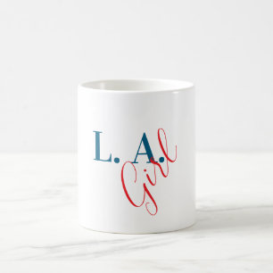 L. A. Tjej Los Angeles Modern Minimalist Enkel Kaffemugg