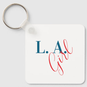 L. A. Tjej Los Angeles Modern Minimalist Enkel Nyckelring
