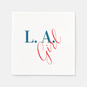 L. A. Tjej Los Angeles Modern Minimalist Enkel Pappersservett