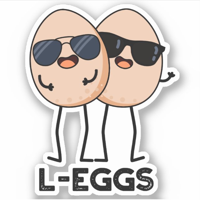 L-ägg Funny Egg Pun Klistermärken (Framsida)