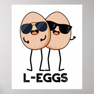 L-ägg Funny Egg Pun Poster