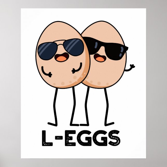 L-ägg Funny Egg Pun Poster (Framsidan)