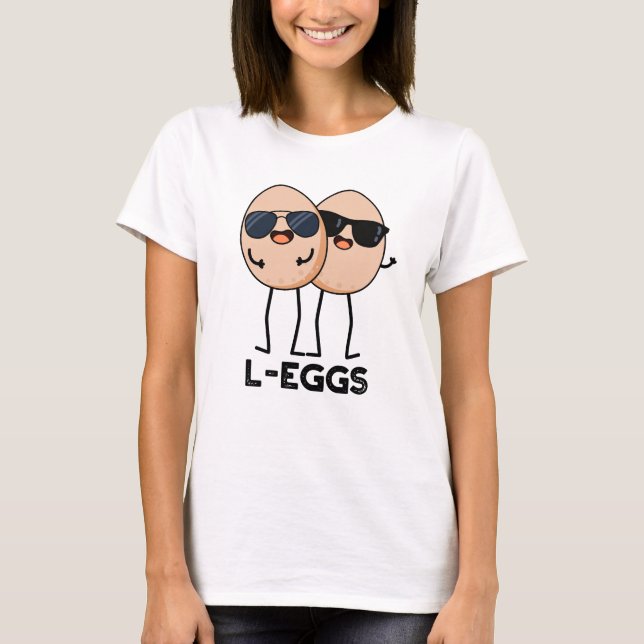 L-ägg Funny Egg Pun T Shirt (Framsida)