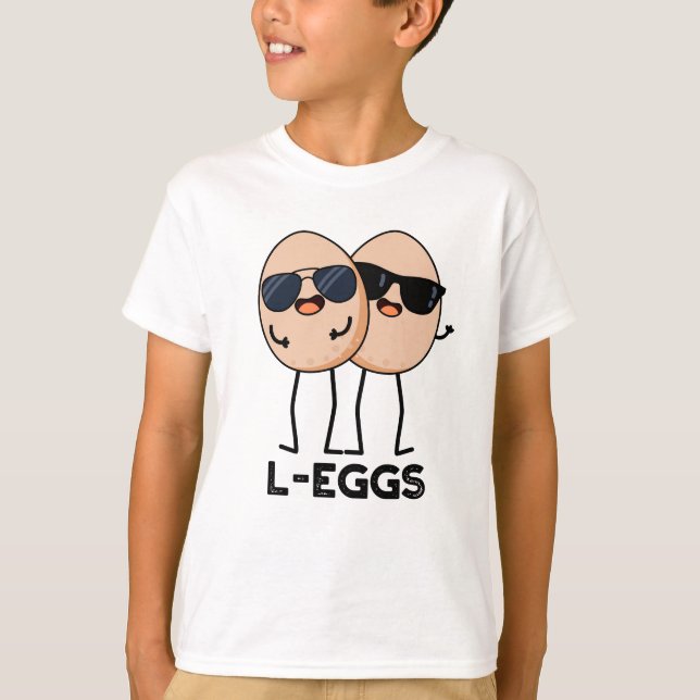 L-ägg Funny Egg Pun T Shirt (Framsida)