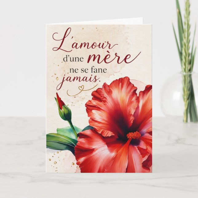 L’amour d’une mère ne se fane jamais  kort (Framsida)