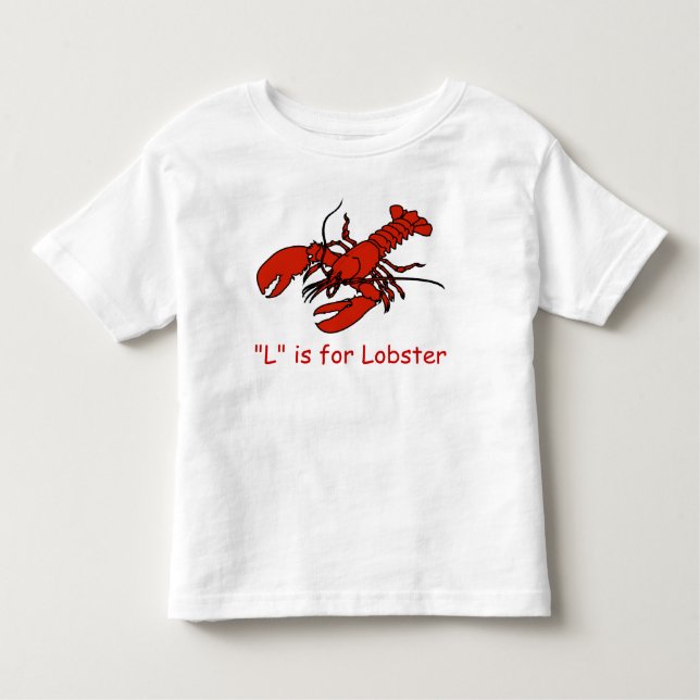 L är för hummer lärer att stava t-shirt (Framsida)