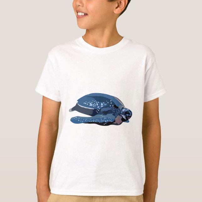 L är för Leatherback Turtle T Shirt (Framsida)