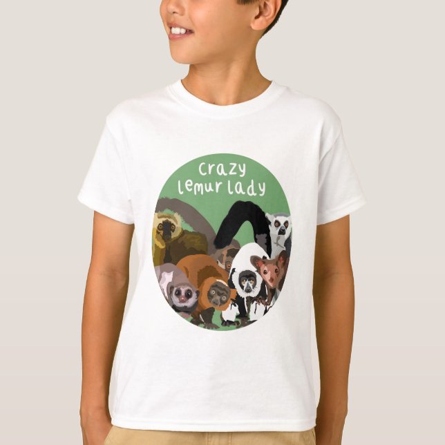 L är för Lemur Dam T Shirt (Framsida)