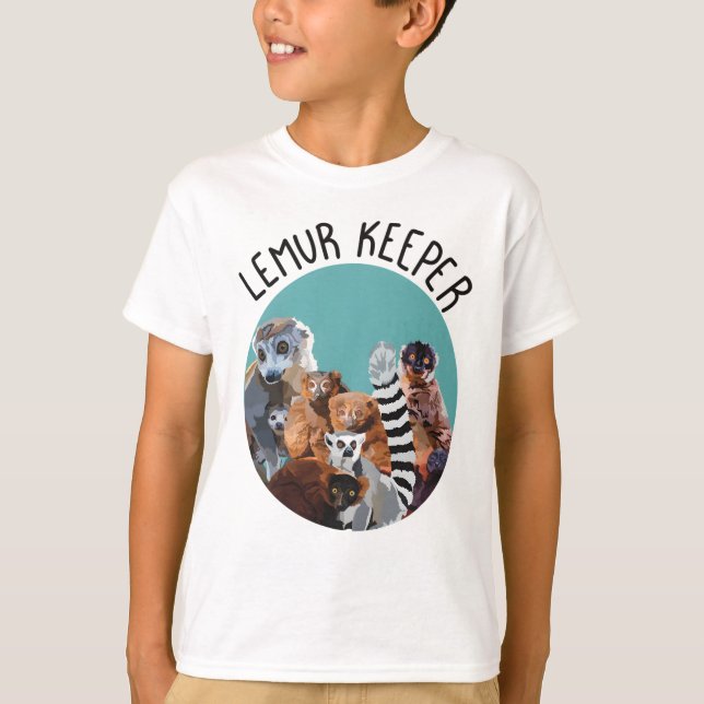 L är för Lemur Keeper T Shirt (Framsida)