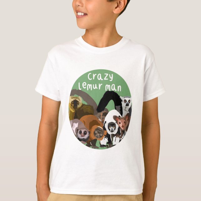 L är för Lemur Man T Shirt (Framsida)