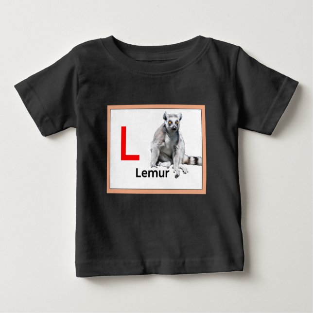 L är för Lemur T Shirt (Framsida)