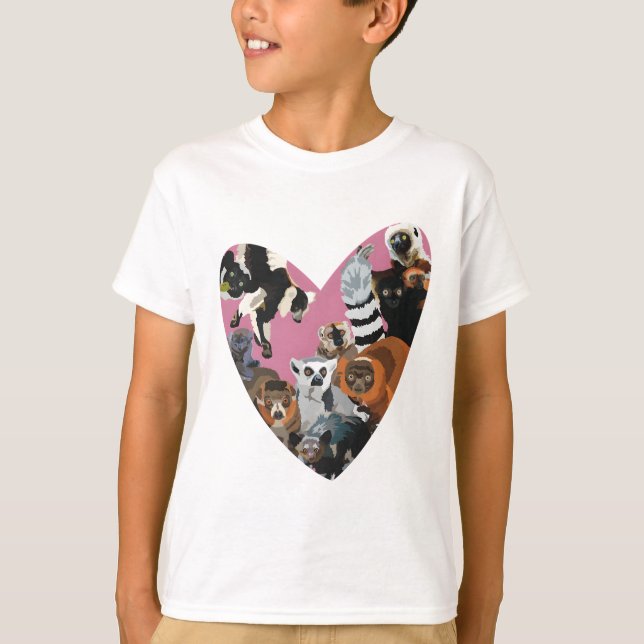 L är för Lemur T Shirt (Framsida)