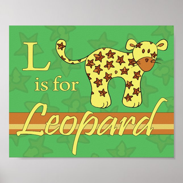 L är för Leopard (pojke) Poster (Framsidan)