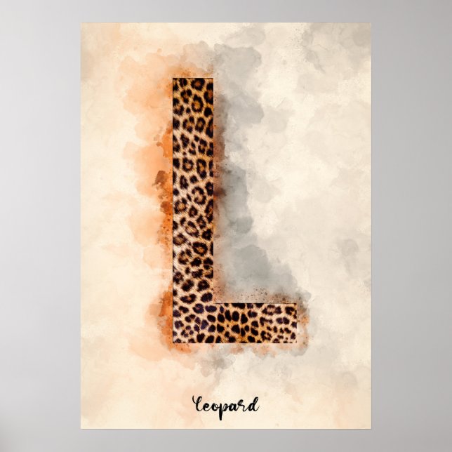 L är för leopard poster (Framsidan)