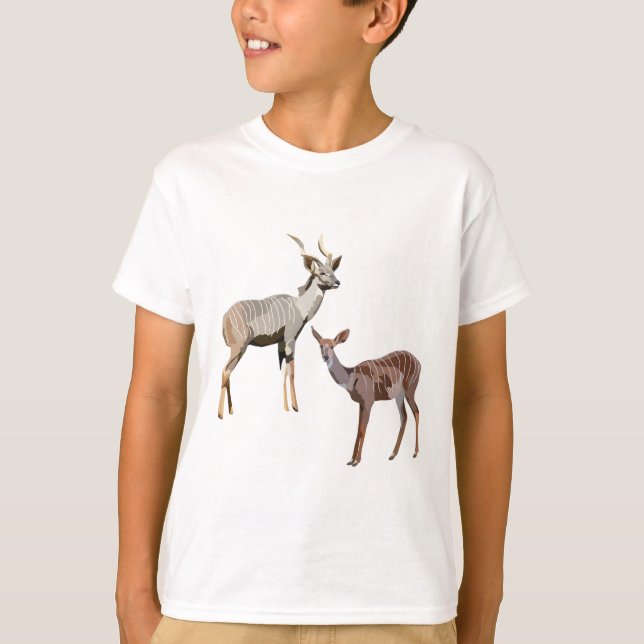 L är för Lesser Kudu T Shirt (Framsida)