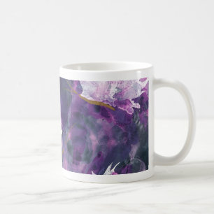 L är för lila alfabetkonstmugg kaffemugg