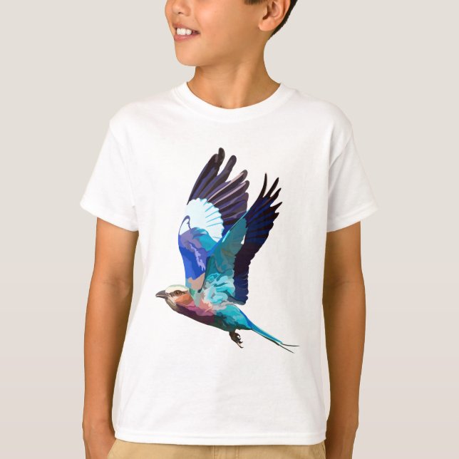 L är för Lilac Brested Roller T Shirt (Framsida)