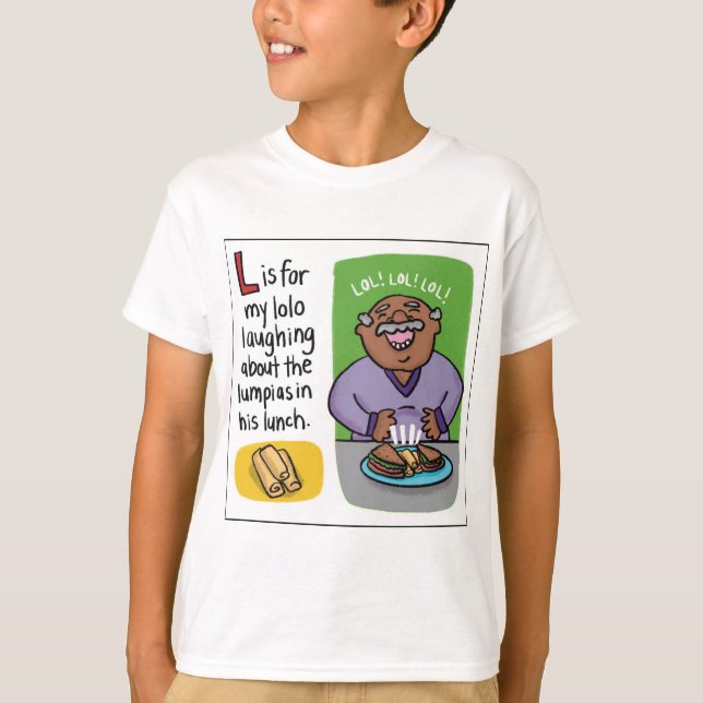 L är för Lumpia Kids T-shirt (Framsida)
