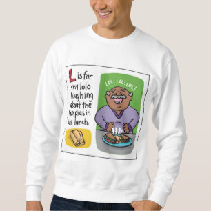 L är för Lumpia Vuxen Crewnacksvattskjorta Lång Ärmad Tröja